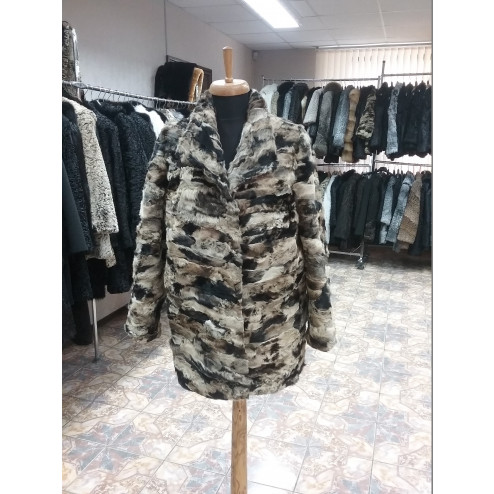 Полупальто из лоскута каракуля