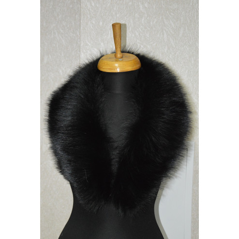 Сьемный воротник из меха енота