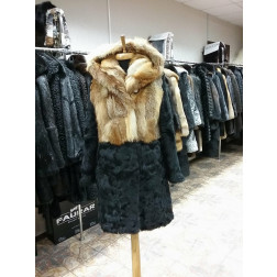 Пальто из меха козлика